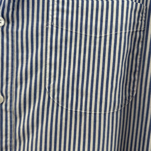 J.Crew Mens Slim Stretch Shirt Blue & White Striped Button-Down Size Large - Picture 3 of 5